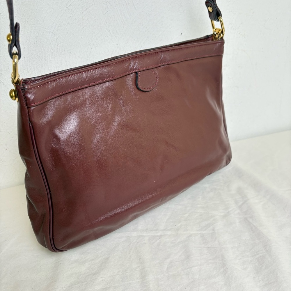 ETIENNE AIGNER Vintage Oxblood Burgundy Leather Crossbody Bag Purse Classic - Picture 5 of 16